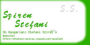 sziren stefani business card